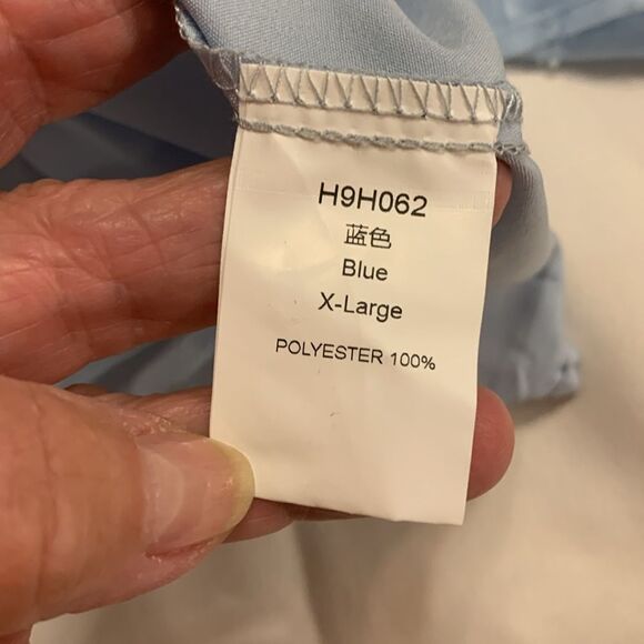 Size XL Swiss Dot Pattern Peasant skirt with four tiers.  NWOT pastel blue - Picture 11 of 11